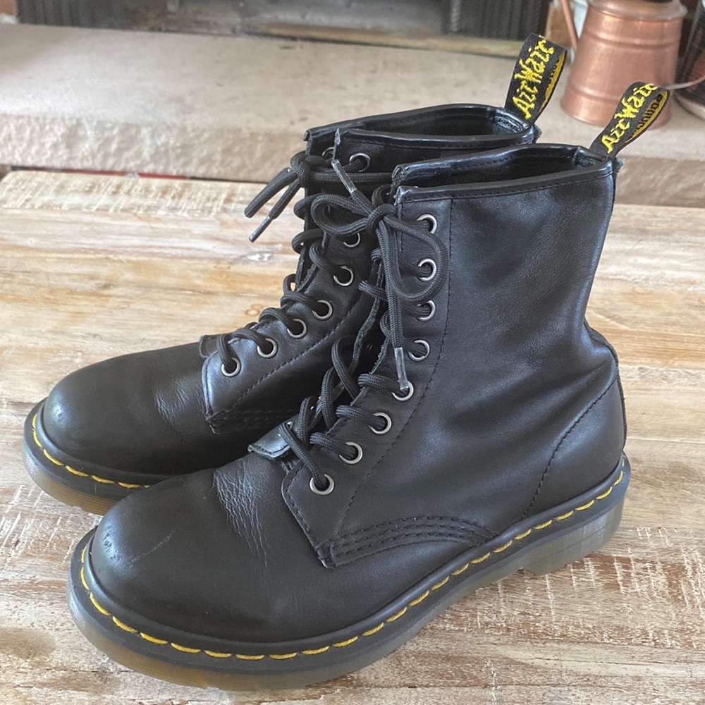 Doc Marten Black Nappa Boot
